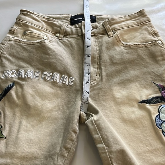 Homme + Femme Unisex Denim Wear Embroidered Shorts NWT Size 28 - Picture 6 of 16